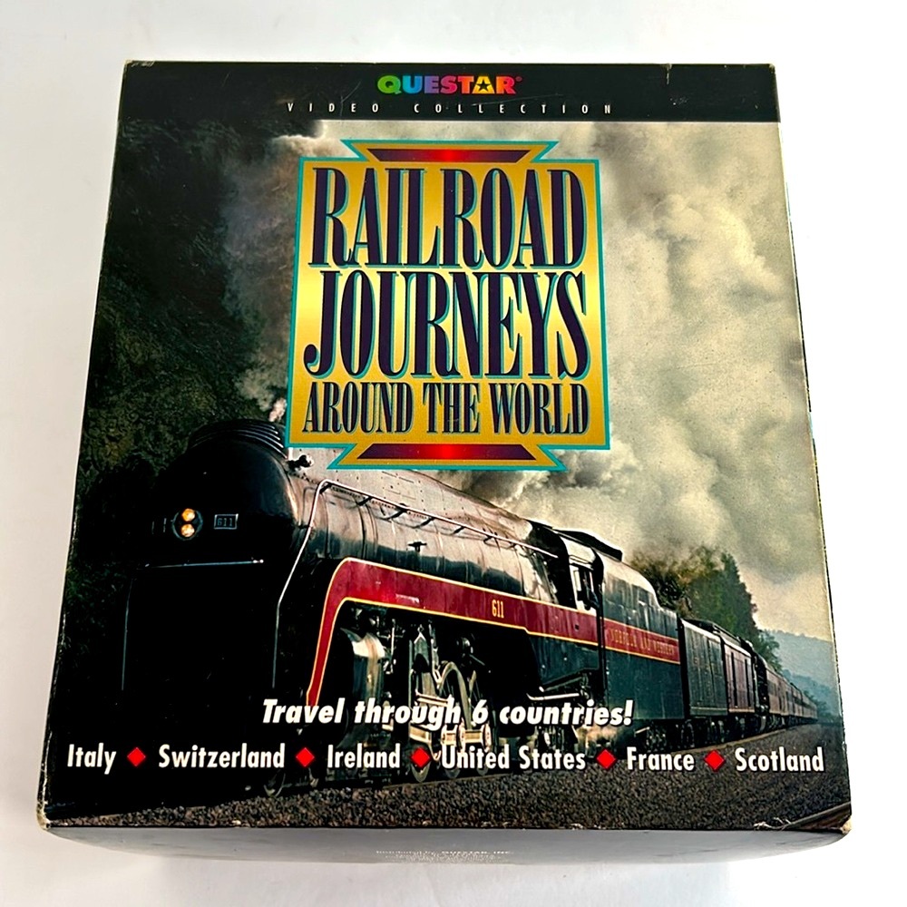 Questar Vintage Railroad Journeys Around The World 6 VHS Tapes Video Collection